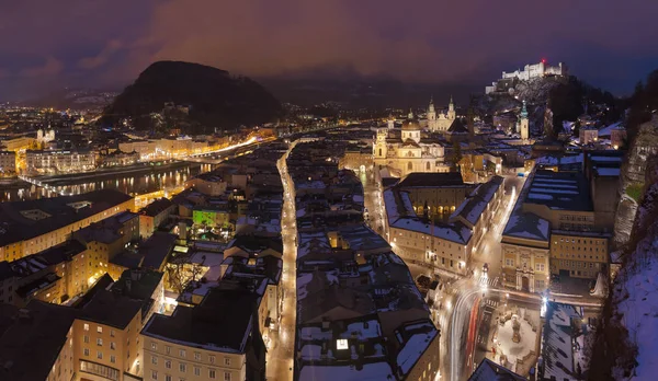 Salzburg Oostenrijk op winter — Stockfoto