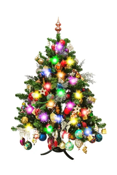 Decorated christmas tree — Stock Photo, Image