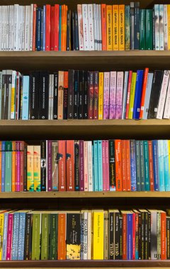 Porto, Portekiz - 09 Eylül 2016: Bookshelf kitap dükkanında Liv