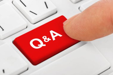 Soru ve cevap anahtarı ile bilgisayar dizüstü klavye