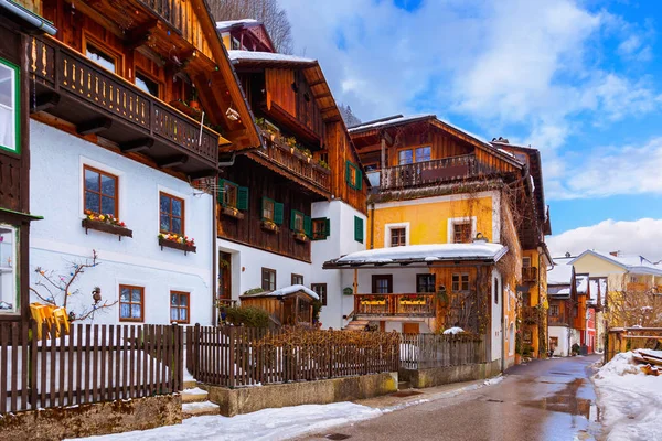 Villaggio Hallstatt sul lago - Salisburgo Austria — Foto Stock