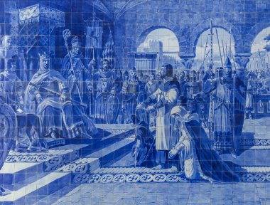 Porto seramik Azulejos tren istasyonu - Portekiz
