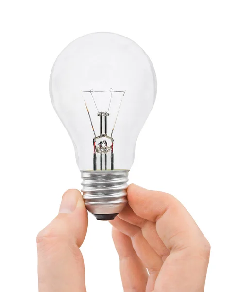 Hand with bulb — Stock Photo, Image