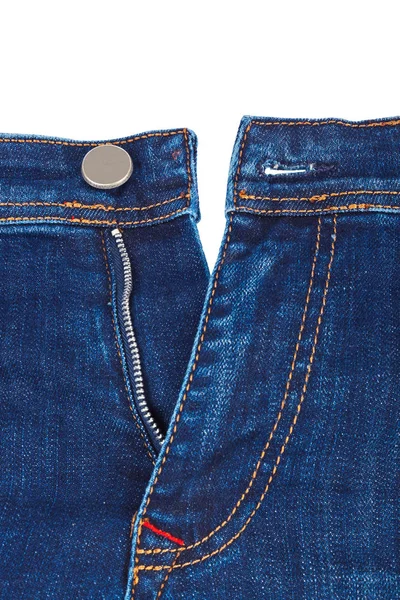 Jeans geïsoleerd op witte achtergrond — Stockfoto
