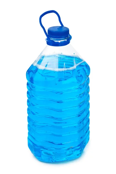 Flasche mit nicht einfrierender Reinigungsflüssigkeit — Stockfoto