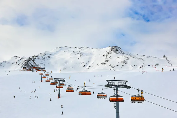 Bergskigebied Solden Oostenrijk — Stockfoto