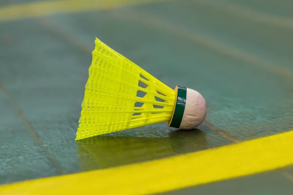Badminton shuttlecock - fundo desportivo — Fotografia de Stock