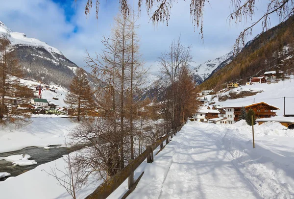 Mountains ski resort Solden Austria — Stock Photo, Image