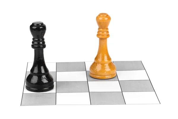 Σκάκι βασιλιάδες που απομονώνονται σε λευκό φόντο — Φωτογραφία Αρχείου
