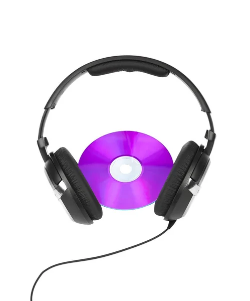 Headphones and cd — Stock Photo, Image