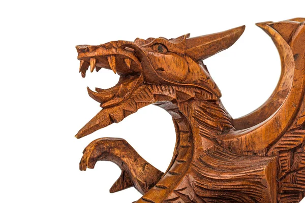 Speelgoed hout dragon — Stockfoto