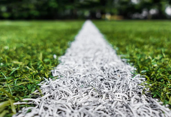 Lines on soccer football field — Stock Photo, Image