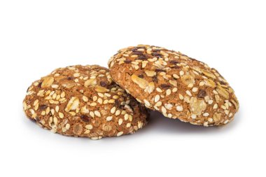 yulaf kurabiyeleri beyaz arkaplanda izole