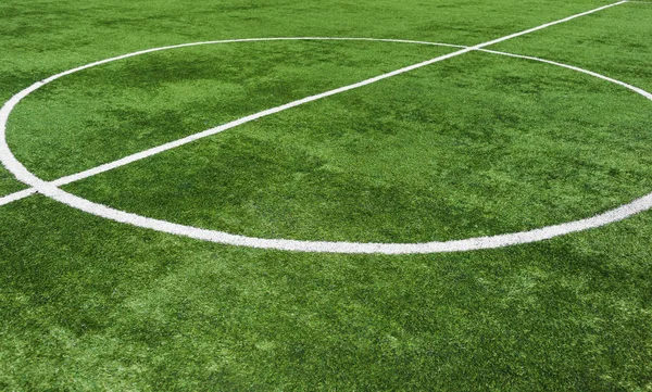 Linjerna på fotboll fotbollsplan — Stockfoto