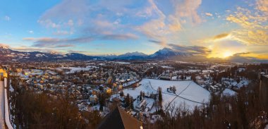 gün batımında Avusturya Salzburg