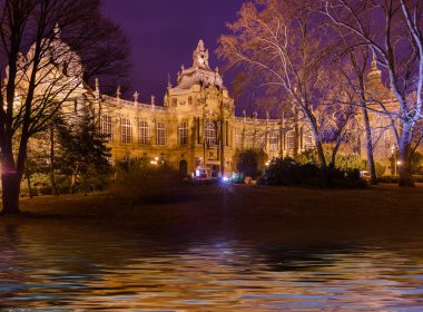 Budapeşte Macaristan 'daki Vajdahunyad Kalesi