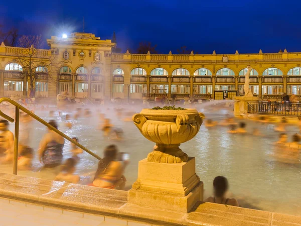 Szechnyi thermal bath spa in Budapest Hungary — Stock Photo, Image