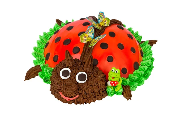 Kuchen in Form eines Marienkäfers — Stockfoto
