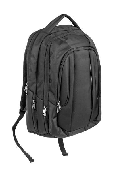 Black backpack isolated on white background — Stock Photo, Image