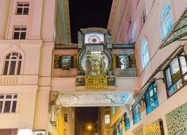 Ankeruhr ur i Hoher Markt - Wien Østrig - Stock-foto