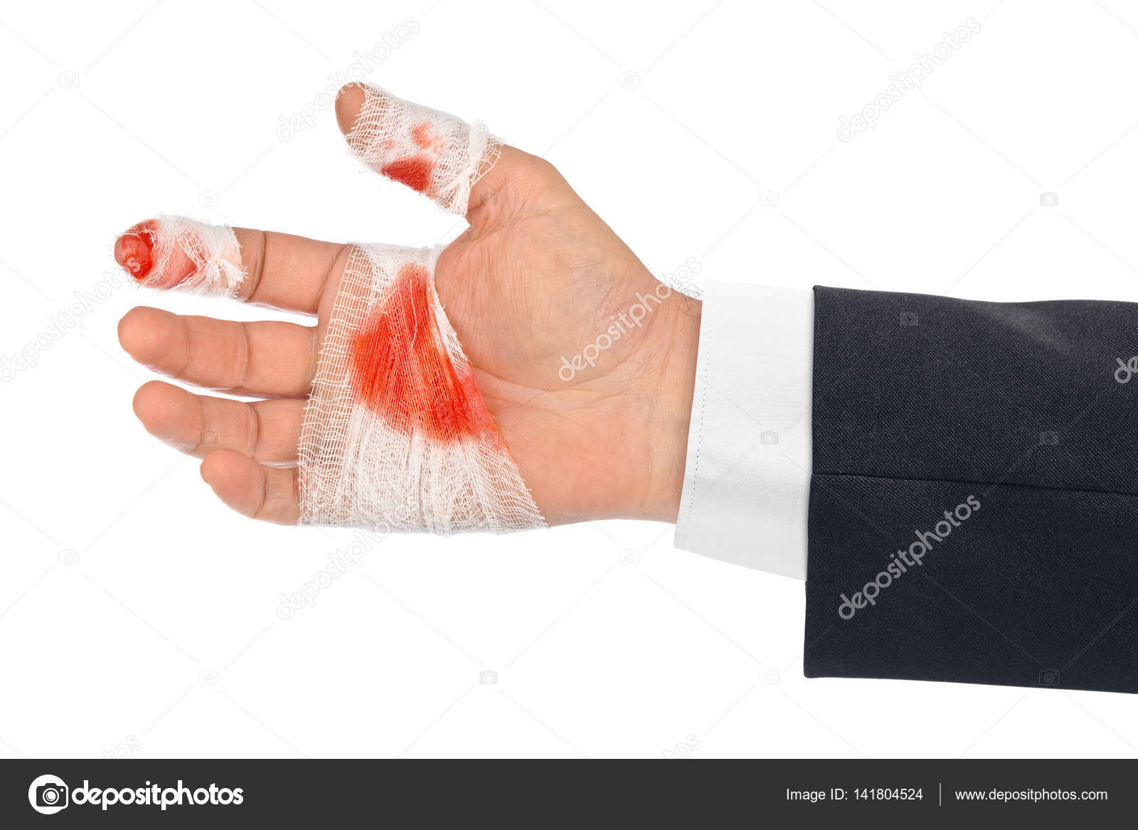 Hand With Blood And Bandage Stock Photo Image By C Violin