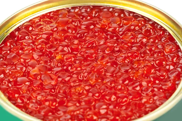 Caviar rouge en boîte métallique — Photo