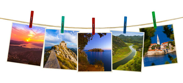 Черногория туристические изображения (мои фотографии) на прищепках
