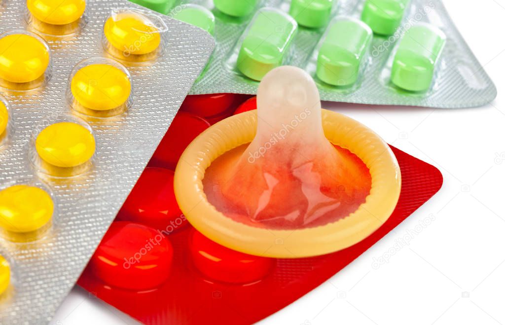 Condom and pills