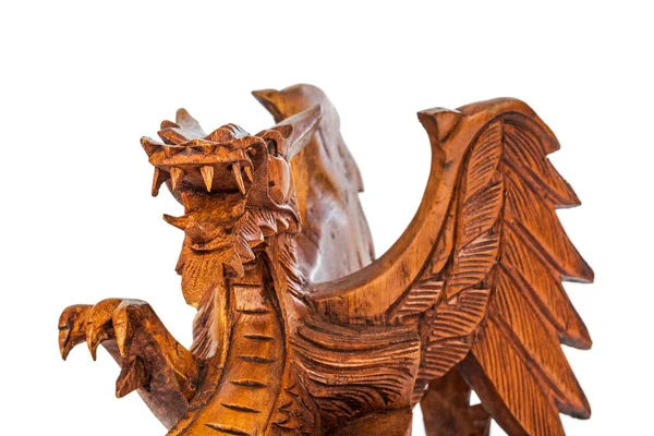 Speelgoed hout dragon — Stockfoto