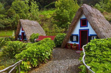 Geleneksel Madeira ev Santana Portekiz