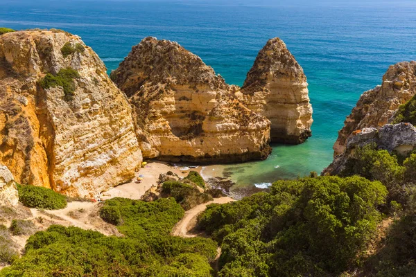 Plaża w pobliżu Lagos - Algarve Portugalia — Zdjęcie stockowe