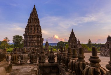 Prambanan tapınak yakınındaki Yogyakarta Java Adası - Endonezya