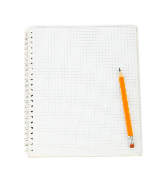 Pencil and notepad Stock Image