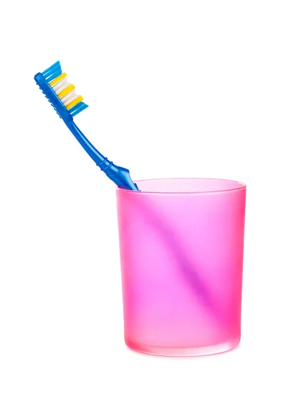 Escova de dentes em vidro — Fotografia de Stock