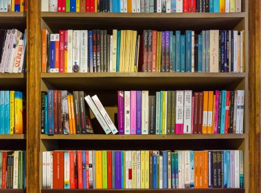 Porto, Portekiz - 09 Eylül 2016: Bookshelf kitap dükkanında Liv