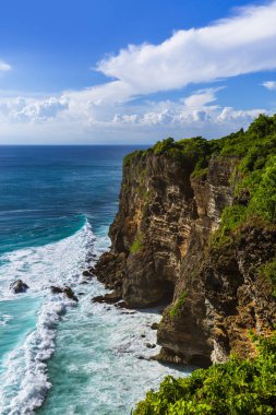 Coast Bali Endonezya Uluwatu Tapınağı yakınında