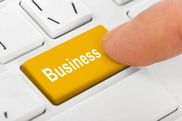 Computer laptop toetsenbord met Business sleutel — Stockfoto