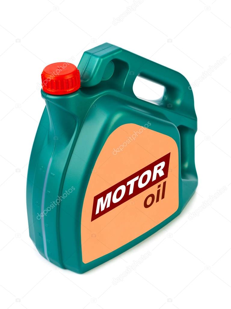 Plastic canister for motor oil