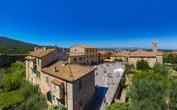 Monteriggioni città medievale in Toscana Italia — Foto Stock