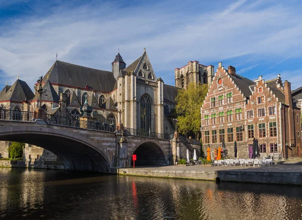 Panorama urbano di Gent - Belgio — Foto Stock