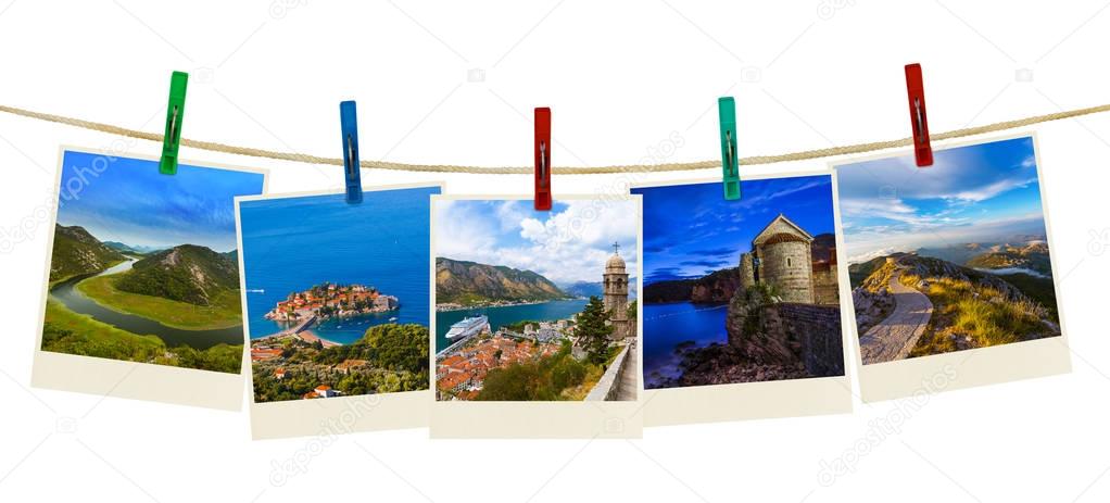 Montenegro travel images (my photos) on clothespins