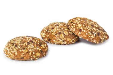 yulaf kurabiyeleri beyaz arkaplanda izole