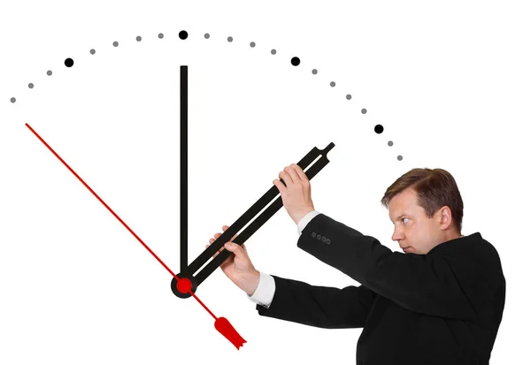 Business man stop time — Stock Photo, Image