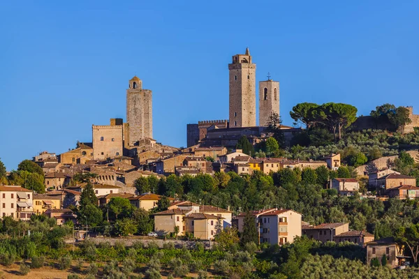 Medeltidsstaden San Gimignano i Toscana Italien — Stockfoto