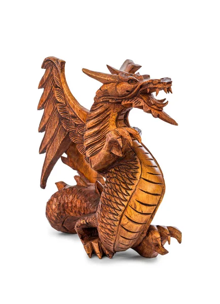 Oyuncak ahşap dragon — Stok fotoğraf