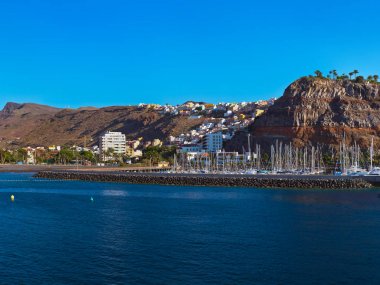 liman ve şehir san sebastian - la gomera Adası - Kanarya