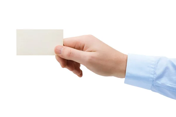Kartı elinde kağıt — Stok fotoğraf