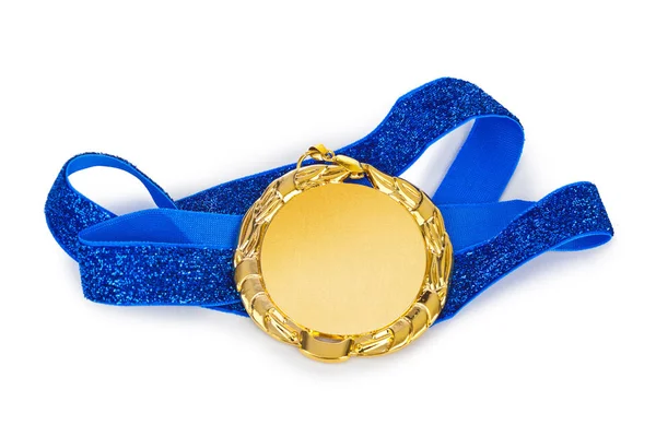 하얀 배경에 고립된 금메달 — 스톡 사진
