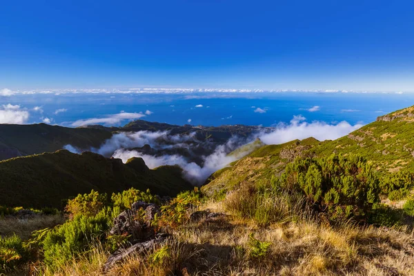 Pěší turistika Pico Ruivo a Pico do Arierio - Portugalsko Madeira — Stock fotografie