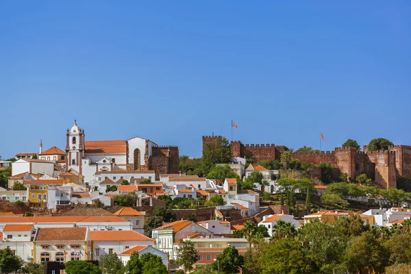 Kalede Silves kasabası - Algarve Portekiz — Stok fotoğraf